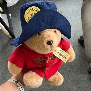 Vintage Paddington bear stuffed animal.